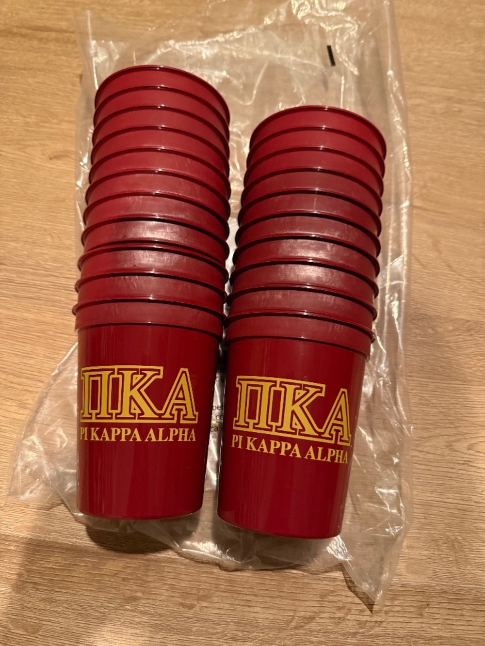 Pi Kappa Alpha Pike Plastic Garnet Red Beer Pong Reusable Cup - 21 Cups
